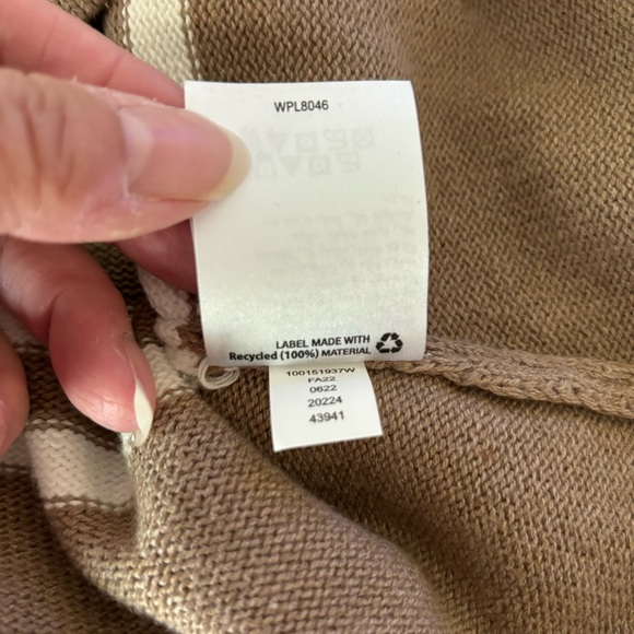 Karen Scott Woman 1/4 Zip Mock Neck Sweater Chestnut Heather, 3X, NWT - Picture 10 of 12